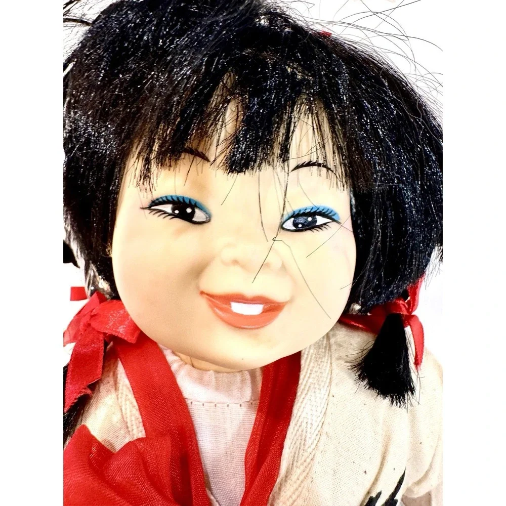 Danbury Mint Porcelain Doll Hong Kong Collector Bisque Hand Painted Vintage 10in
